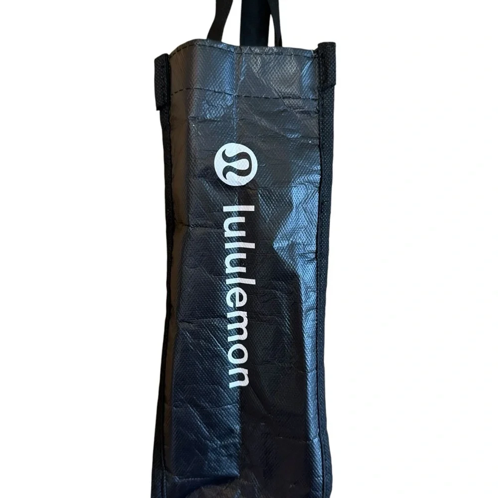 Lululemon Bundle of 3 Red Black Small Reusable Gift Shopping Tote Bags